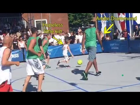 Andre Drummond Blocks a little kid's Shot Attempt