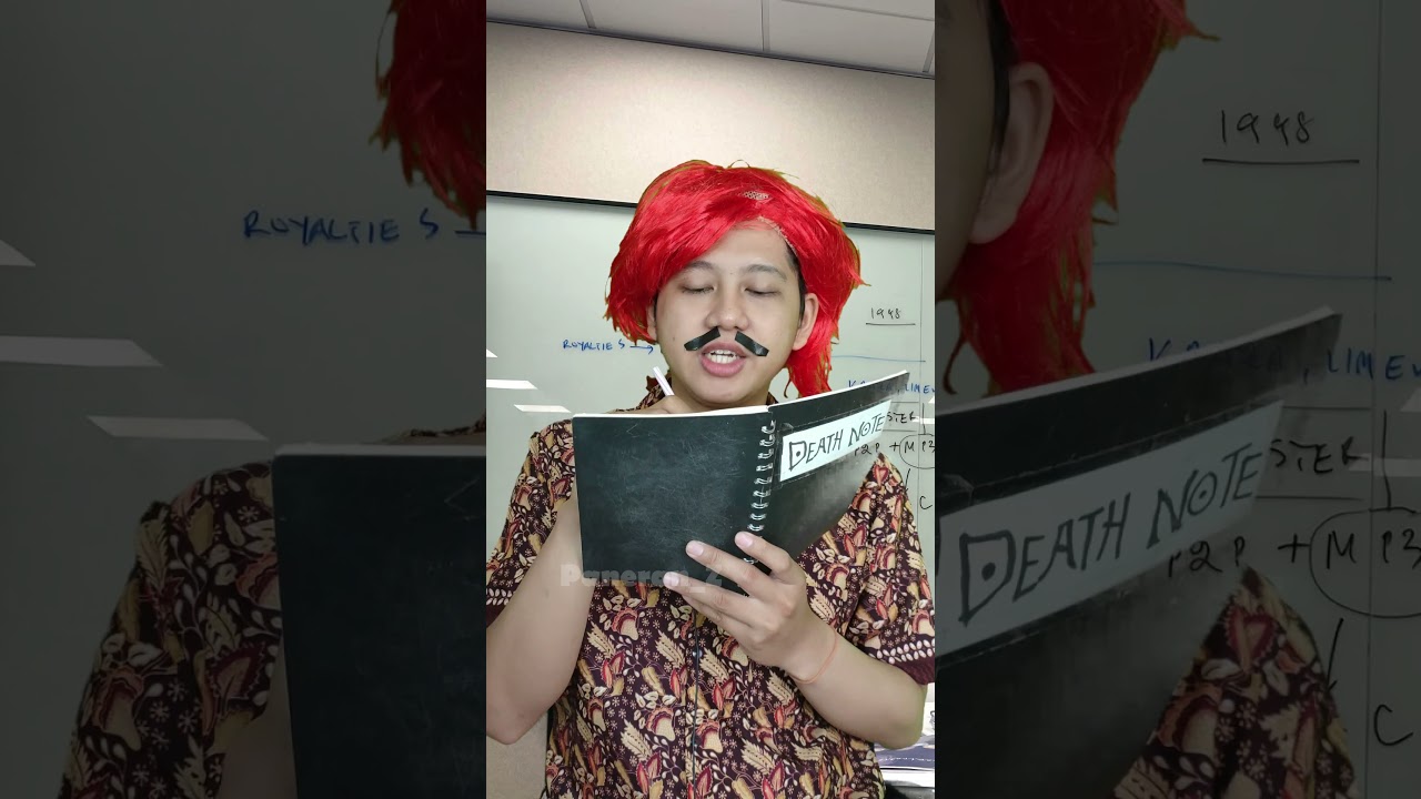 written in this book M3NINGGAL when the teacher is ABSENT using the D3ATH NOTE book #lol #drama