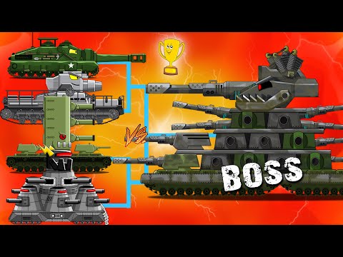Mega tanks VS Mega Boss - Cartoons about tanks - KV 54 vs KV 6 vs Karl T95 #cartoonsabouttanks