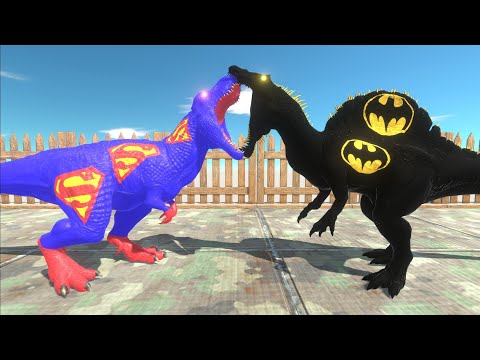 SUPERMAN T REX DEATH FALL - Animal Revolt Battle Simulator