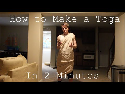 How To Make A Toga Out of A Bedsheet (In 2 Minutes)