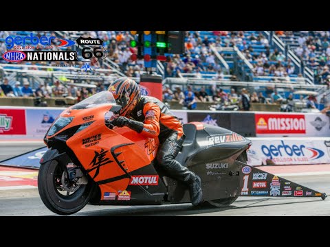 2025 NHRA Route 66 Nationals | Pro Stock Motorcycle Saturday Qualifying | Chicago, IL