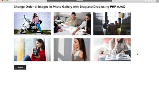 Change Order of Images in Photo Gallery with Drag and Drop using PHP AJAX