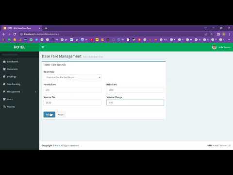 Hotel Floor and Room Booking System in PHP Application Projects