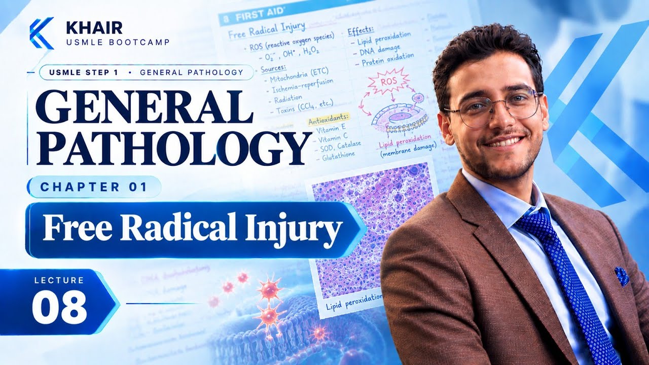 GENERAL PATHOLOGY 7 (Free radical injury) | DR. KHAIR USMLE STEP 1 