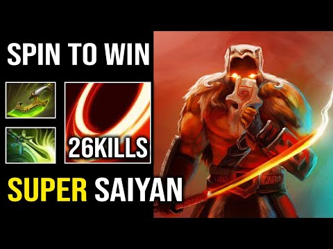 SUPER SAIYAN Max Agility Speed Butterfly + Swift Blink Juggernaut Spin to Win Dota 2