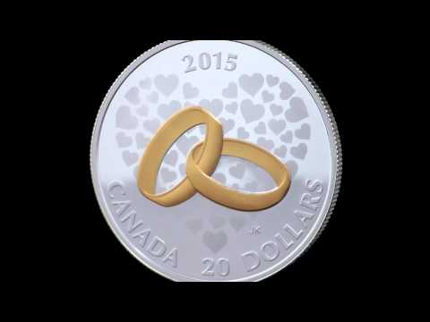 1 oz. Fine Silver Gold-Plated Coin – Wedding