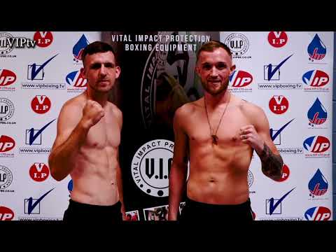Johnnyboy Kiely v Josh Bray weigh-in for VIP's Bolton show on 11.9.21