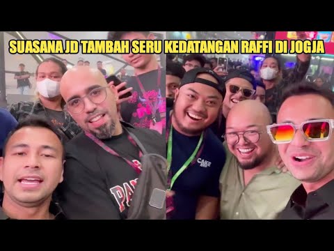 pecah ratusan fans menyambut kedatangan raffi di jogja suasana  tambah heboh dg rans entertainment