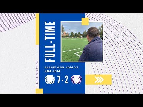 Full Match  BlauwGeel JO14 vs UNA JO14 (7-2 op 7 Okt 23)