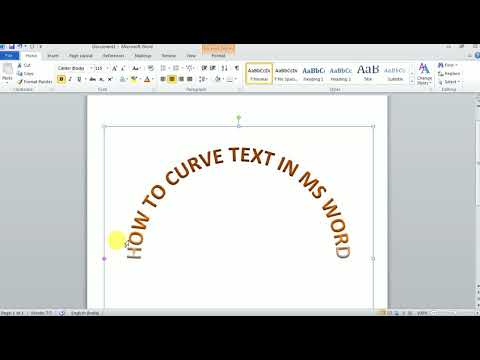 how to curve text in publisher 2007