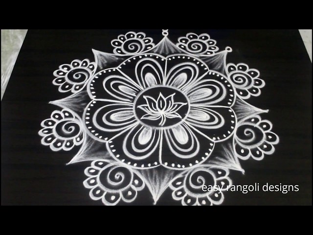 Beautiful wedding rangoli without colors
