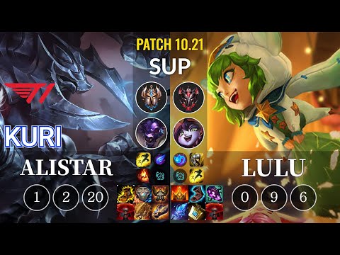 T1 Kuri Alistar vs Lulu Sup - KR Patch 10.21