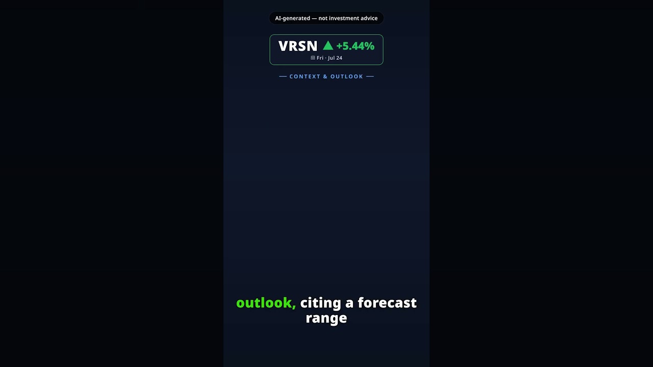 ¿Por qué acelera la acción de Verisign hoy? VRSN +5.44% (24 jul)