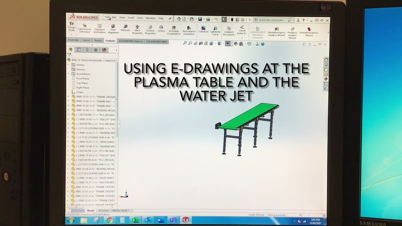 Using E-Drawings at the Plasma Table and the Waterjet