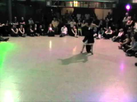  Maria Ines Bogado,    Sebastian Jimenez,    Rosa Forte,    and  Carlos Perez  are  dancing  to  a  tango