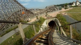 preview picture of video 'Mammut front seat on-ride HD POV Erlebnispark Tripsdrill'