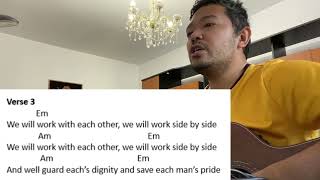 They&#39;ll Know We Are Christians By Our Love | With Lyrics and Chords | Easy Tutorial