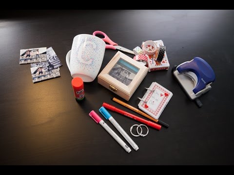 DIY: 3 Valentinstags - Geschenke für Ihn - Kartenspiel Fotoalbum, Foto Dose und Initialen Tasse