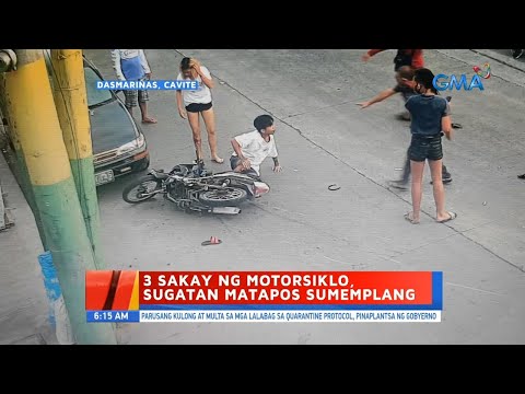 UB: 3 sakay ng motorsiklo, sugatan matapos sumemplang