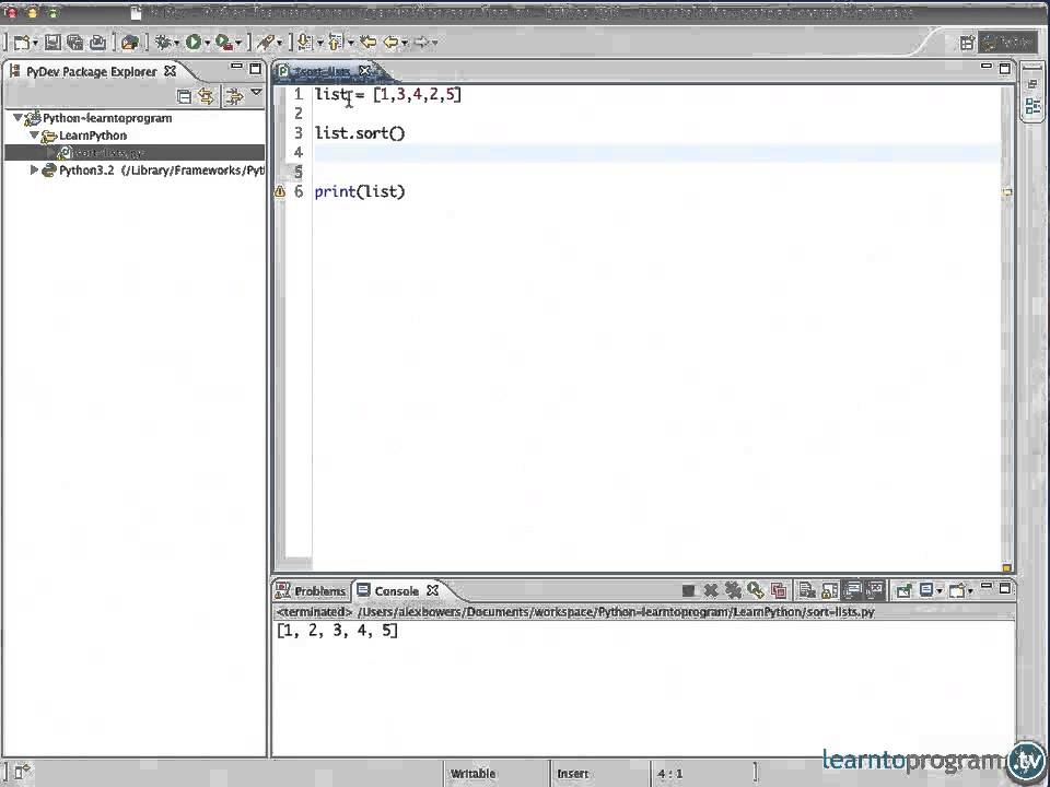 [Python for beginners ] Sorting Lists