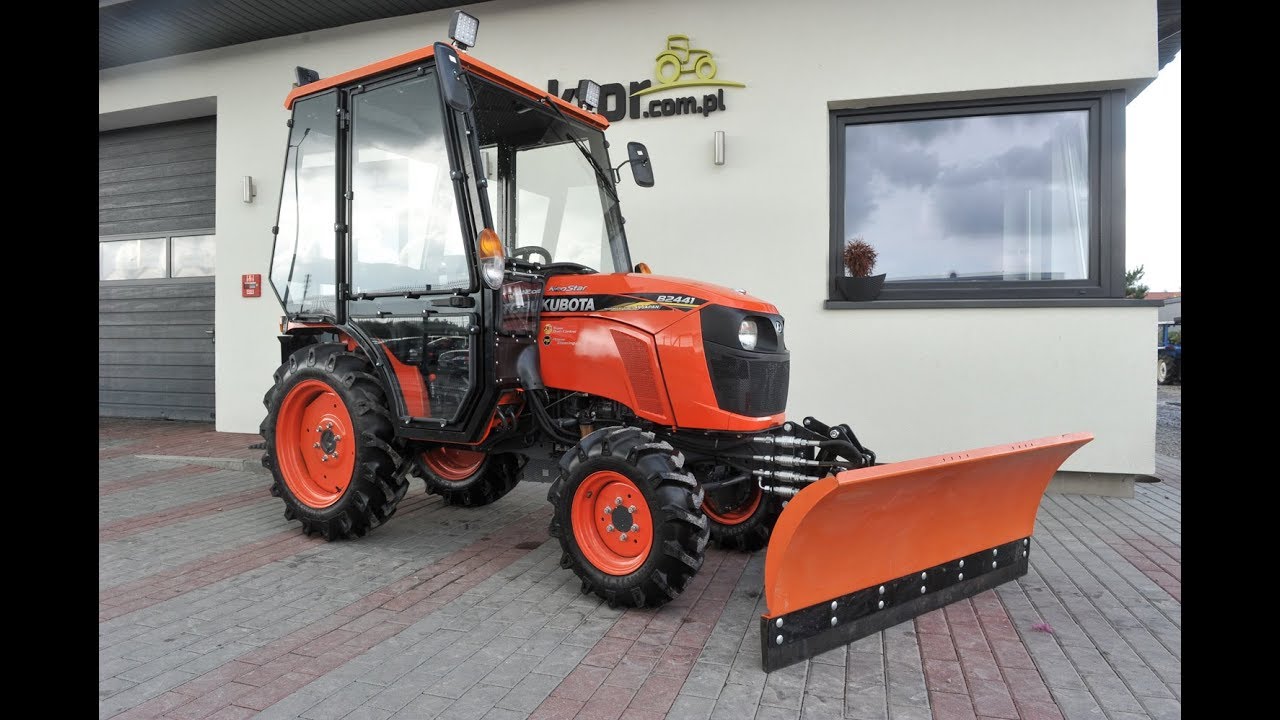 Kubota B2441 4x4 24KM kabina pług do śniegu japoński ciągnik
