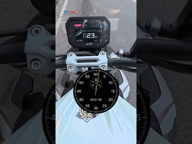 Aprilia Tuono 457 0-100 kmph Acceleration Test