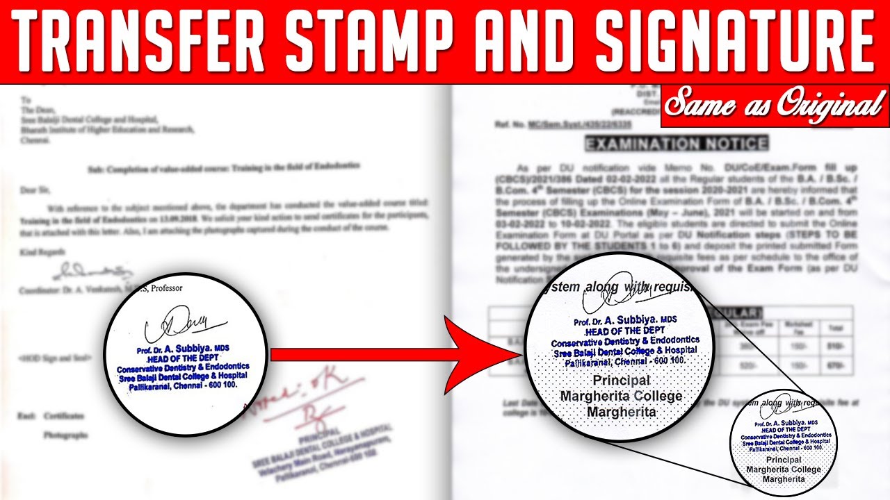 How to Copy and Paste #stamp and #signature like Original ||Step by Step Tutorial||in Hindi||F2F