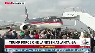 WATCH: President Trump arrives in Atlanta, Georgia aboard Trump Force One