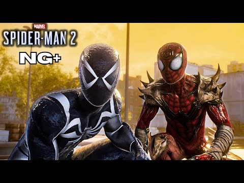 Spider-Man 2  Anti-Venom & King In Red Suit Variants Lizard Chase Scene (New Game Plus)