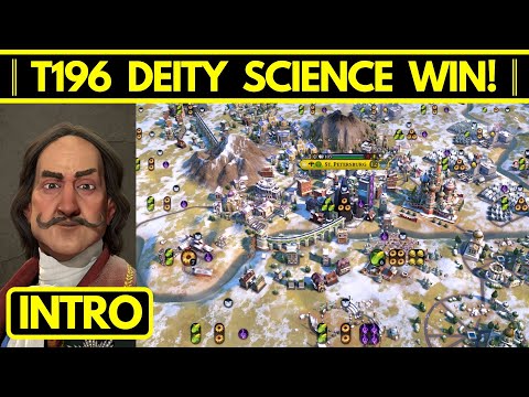 Turn 196 Science Victory│Russia Work Ethic Strategy│Deity│Civilization VI: New Frontier Pass│Intro