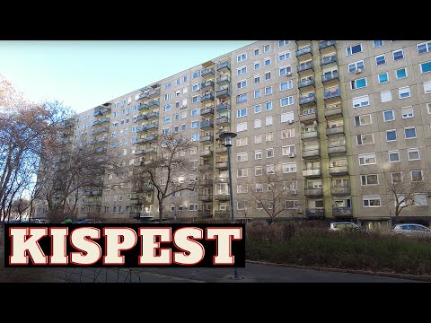 Panel buildings - Block of flats in Kispest (District 19) -  Budapest, Hungary [4k Ultra HD 60fps ]