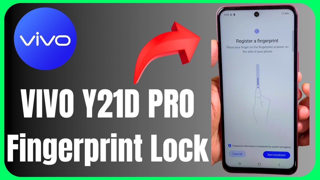 🔐 Vivo Y21D Fingerprint Lock Setup 😱📱 | Add Fingerprint Security Easily! 🔥
