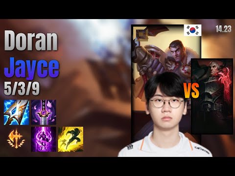 Doran Top Jayce vs Swain lol KR solo rank Full Game 14.23