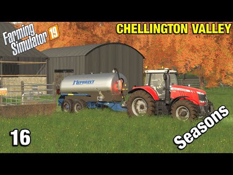 DIGESTATE TANKER + WINTER IS HERE Chellington Valley Timelapse - FS19 Ep 16