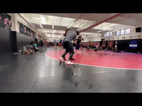 Enock Francois sparring with the Legend Kerry McCoy