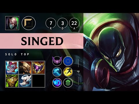 Singed Top vs Maokai: Killing spree - EUW Master Patch 14.24