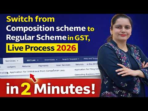 How to Switch from Composition to Regular Scheme in GST | Live Process 2026
