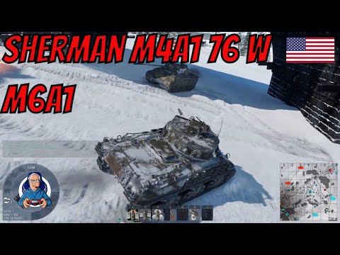 War Thunder Sherman M4A1 76 W,  M6A1 and P-51D- 5 on Frozen Pass