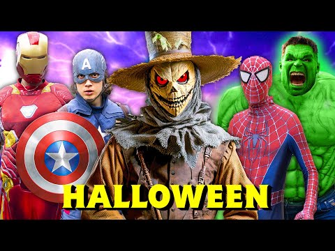 Superheroes at Halloween!