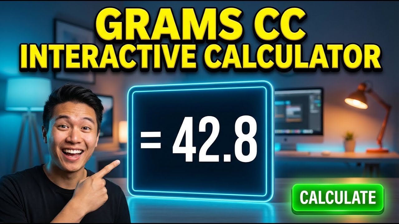 Grams Cc Interactive Calculator