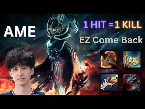 Ame Phantom Assassin 20k Comeback Win against Yatoro Weaver ft. Yopaj Obsidian Destroyer.