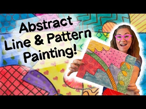 Abstract Line & Pattern Painting for Kids!