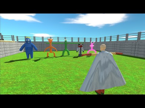 SAITAMA VS X5 RAINBOW FRIENDS - Animal Revolt Battle Simulator