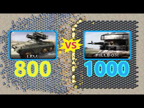 800 IFV's vs 1000 PILLBOX - Same Cost - Red Alert 2