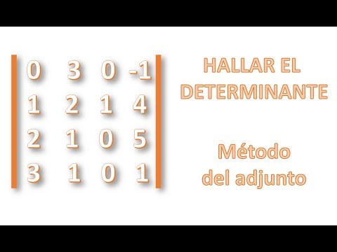 DETERMINANTE DE UNA MATRIZ 4X4 USANDO ADJUNTOS O COFACTORES.  Regla de Chio