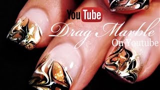 No Water Needed - DIY Marble nail art Tutorial