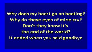 Download lagu Skeeter Davis  - The End of The World (karaoke) mp3