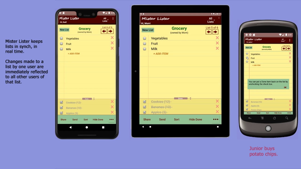 Mister Lister - A collaborative multi-list, multi-user app with real-time syncing.