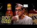 Louis Theroux Attacks The Shark While Eating Spicy Wings Hot Ones